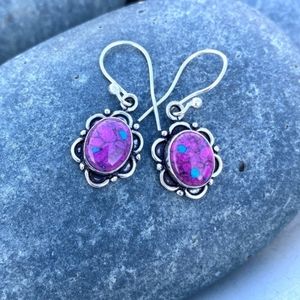 Sundance sterling silver EARRINGS purple gemstone